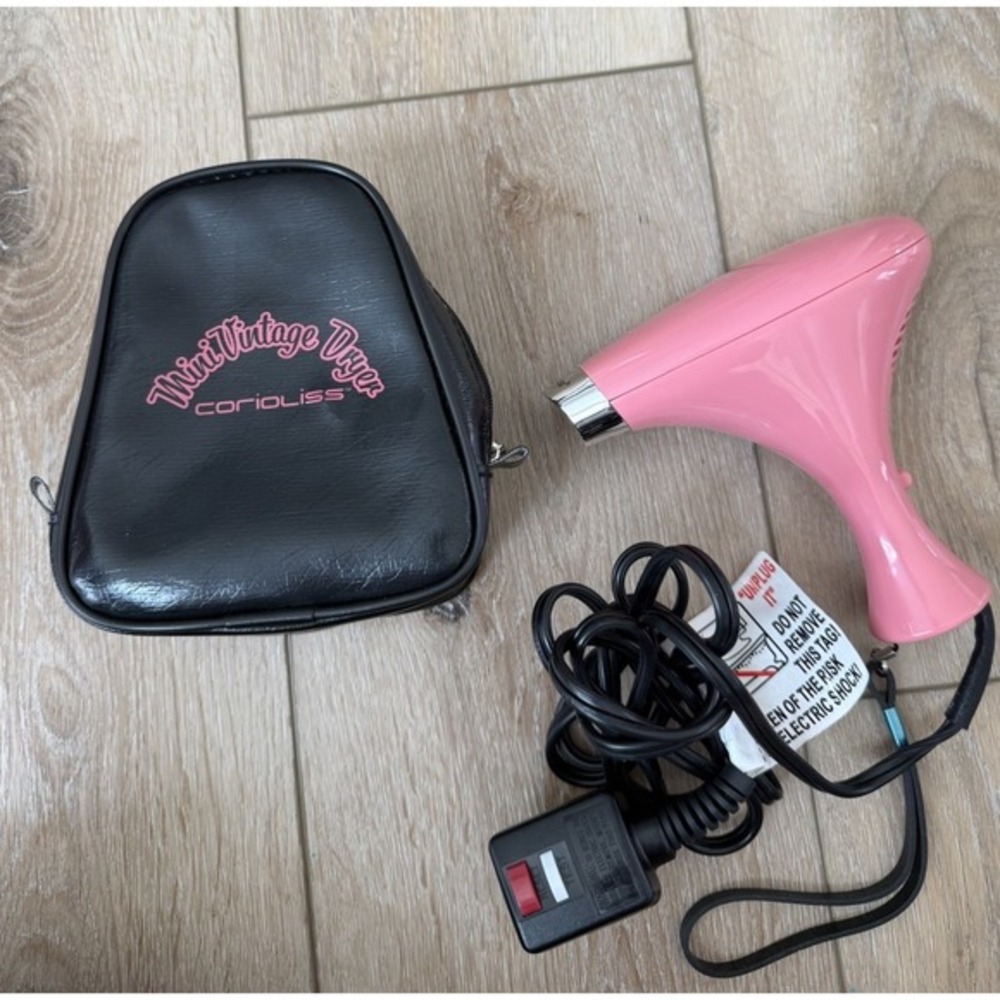 Corioliss  THE Mini Vintage‎ Pink Travel   Hair Dryer EUC *Working